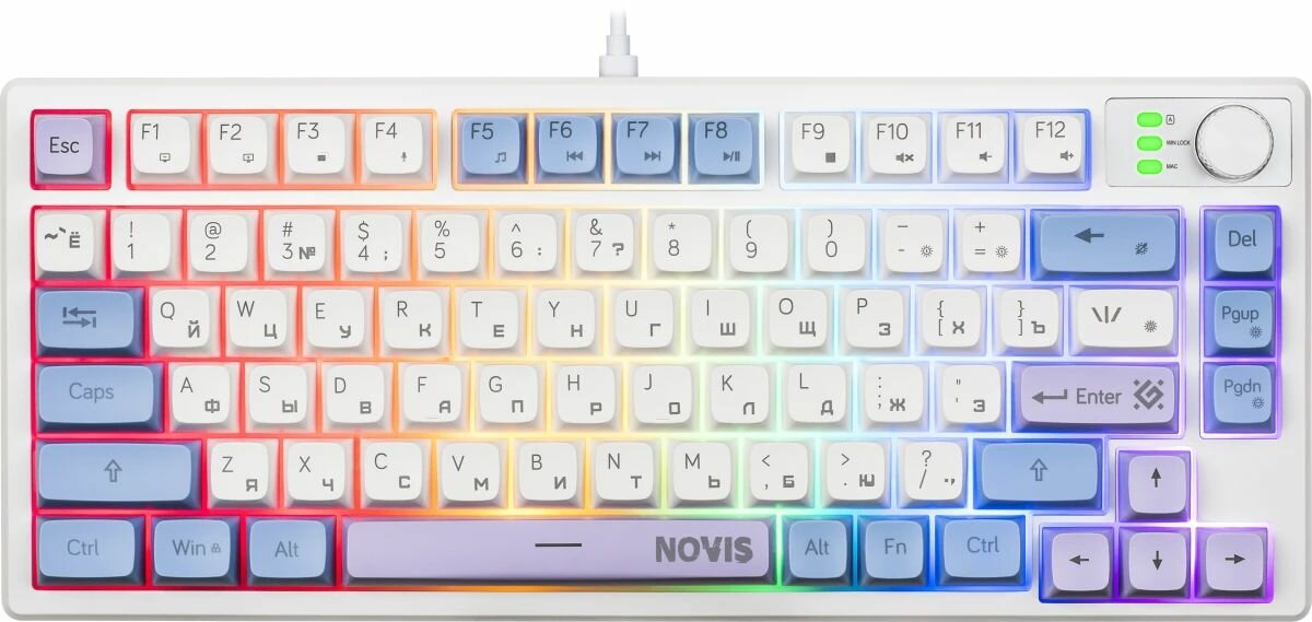 Клавиатура Defender Novis GK-318 White/Blue (45318)