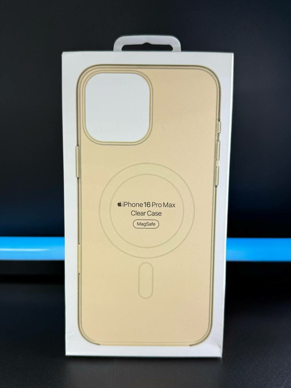 Чехол Clear Case Magsafe для iPhone 16 Pro Max прозрачный золотой с анимацией NFC