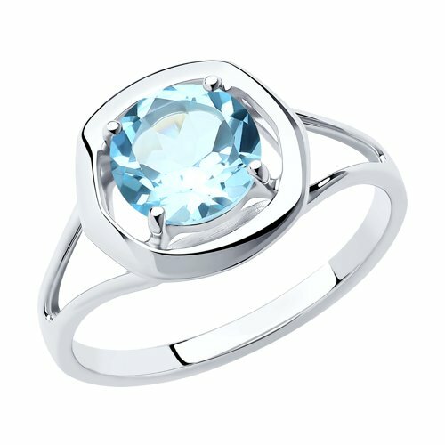 Кольцо Diamant, серебро, 925 проба, топаз