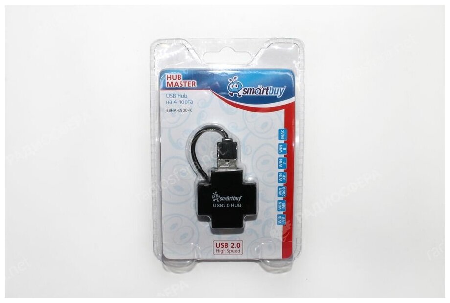 USB-устройство SMARTBUY SBHA-6900-K 4 порта черный