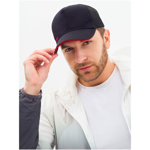 фото Бейсболка bro hats, мужская с сеткой, темно-синий brohats