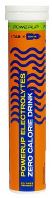 Напиток POWERUP ELECTROLYTES ZERO CALORIE DRINK, 20 шипучих таблеток, апельсин