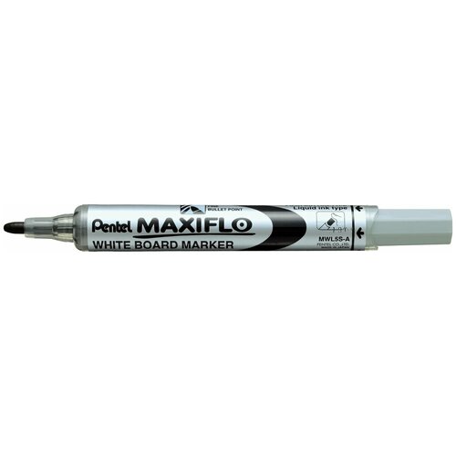 Маркер Pentel Maxiflo 4 мм пулевидный черный