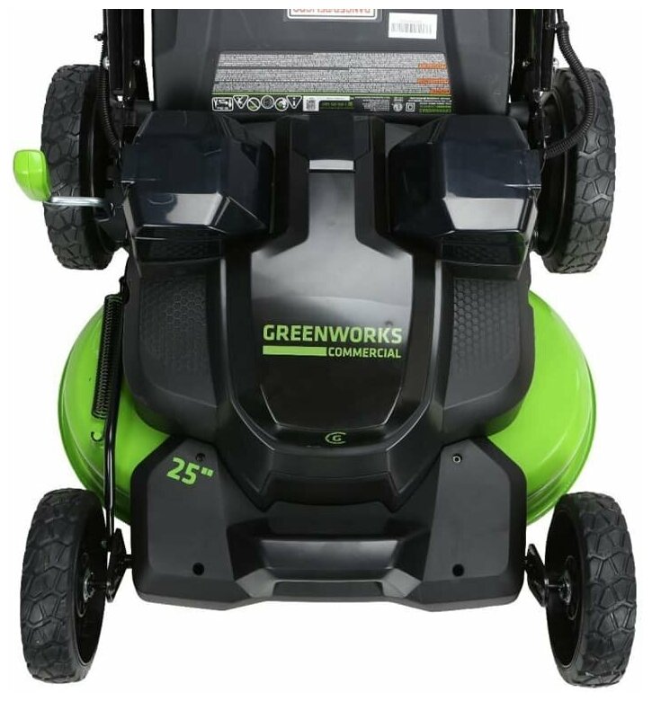 Аккумуляторная самоходная газонокосилка Greenworks GC82LM61S. TwinForce, 82v, 61 см, без АКБ и ЗУ - фотография № 19