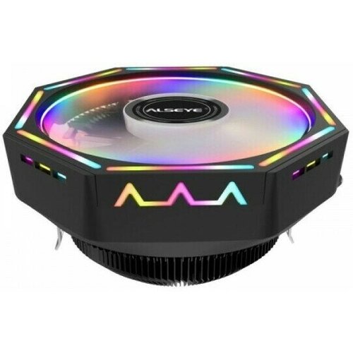 Кулер для процессора Alseye O120Z Plus, 1х120мм, 600~2000rpm, 4-pin, Al, черный/RGB