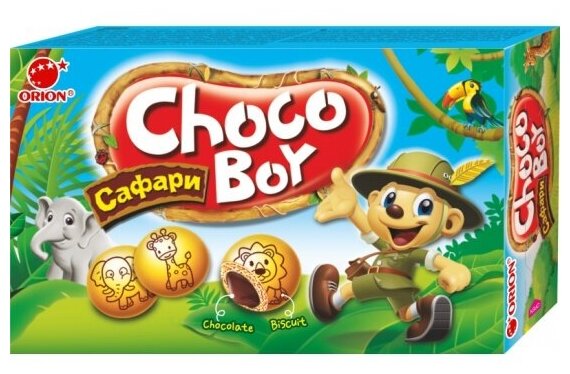 Печенье Orion Choco Pie ORION "CHOCOBOY Safari" 42 г