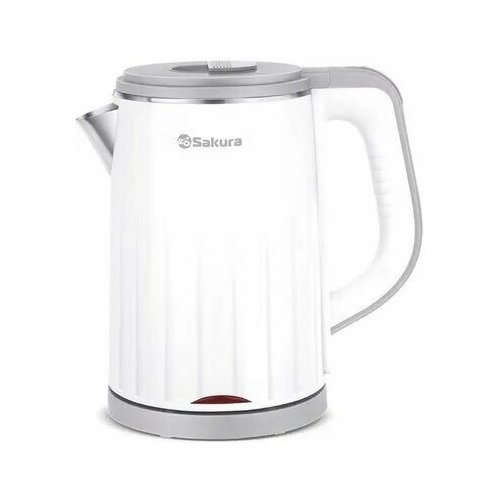 Чайник электрический Sakura SA-2155WG пластик колба металл 12 л 1500-1800 Вт белый 218800₽