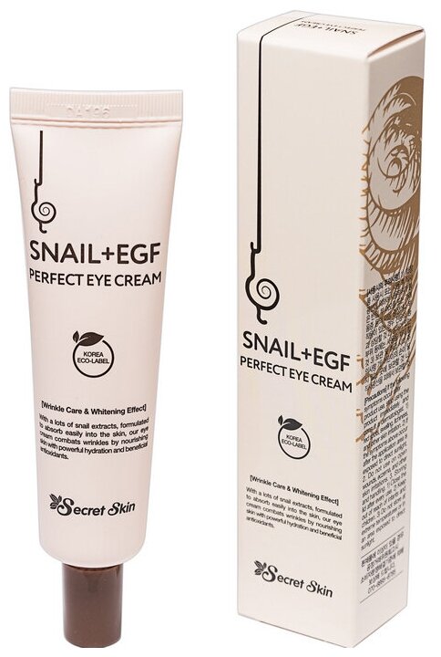 Крем для глаз с экстрактом улитки Secret Skin Snail+EGF Perfect Eye Cream 30мл.