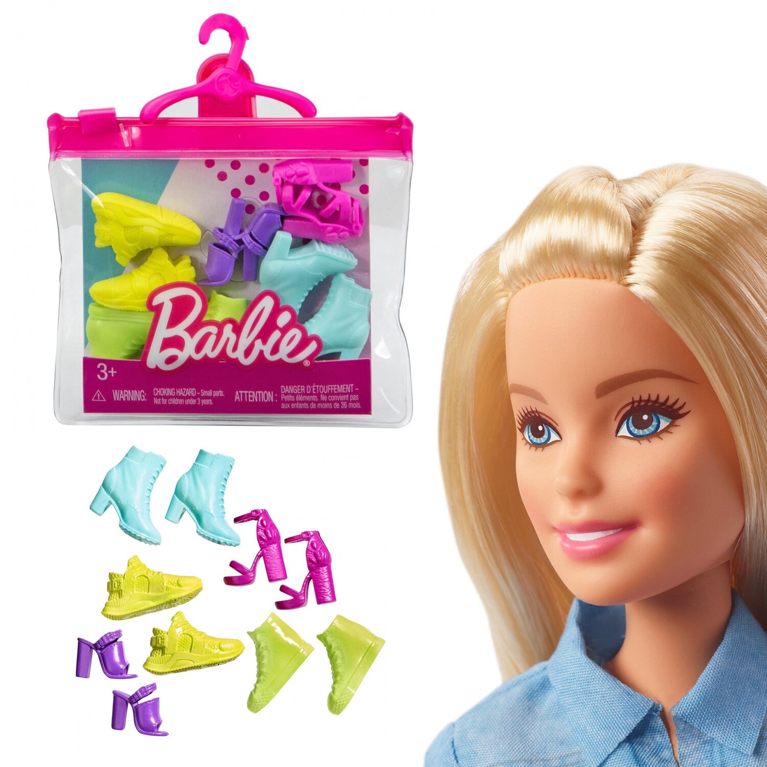 Одежда для кукол Самая модная обувь для кукол Барби Barbie, Mattel, набор 5 пар