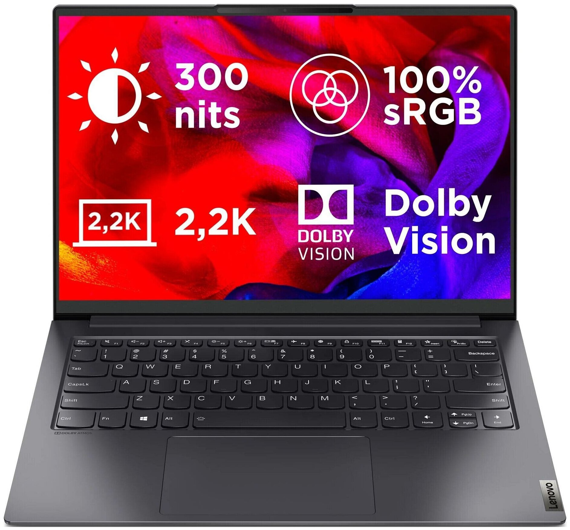 Ноутбук Lenovo Yoga Slim 7 Pro 14IHU5 14 FHD IPSCore i5-11300H8GB256GB SSDIris Xe GraphicsWin 11 Home 64-bitNoODDсерый 82NC006NRU