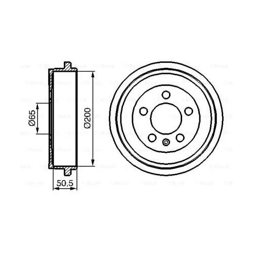 Барабан тормозной AUDI A2/SKODA FABIA/VW POLO, BOSCH, 0 986 477 133