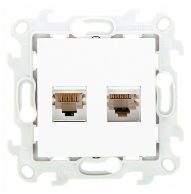 Simon 24 Белая Розетка RJ45 кат. 5е UTP 2410598-030 - фотография № 2