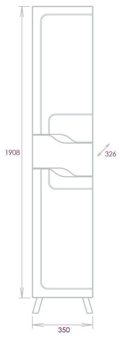 Пенал Onika ВЕРОНЭЛЛА 35.11 Универсальный 403563 - фото №5