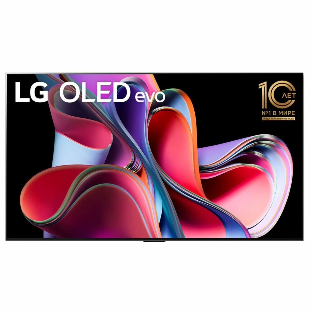 Телевизор 65" LG OLED65G3RLA (4K UHD 3840x2160, Smart TV) серебристый