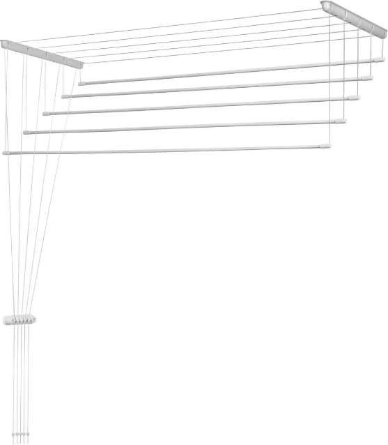 Сушилка для белья LAKMET Лиана, потолочная, 5 линий, 1,5 м, белая - фотография № 16