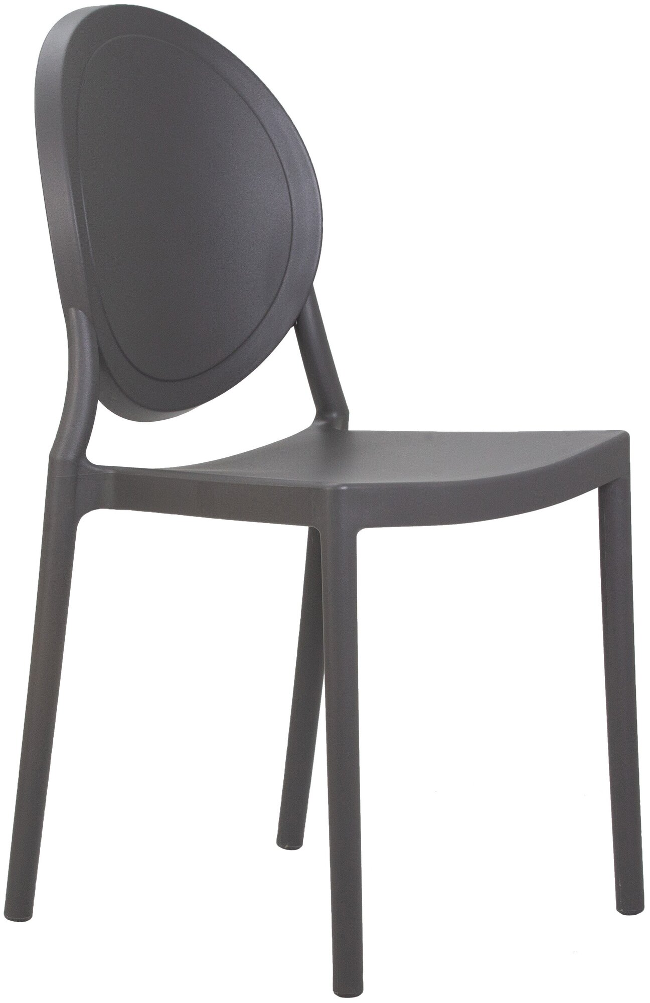 Обеденный кухонный пластиковый легкий стул ALBERT для дома дачи садового участка, улицы, кафе, серый - фотография № 1