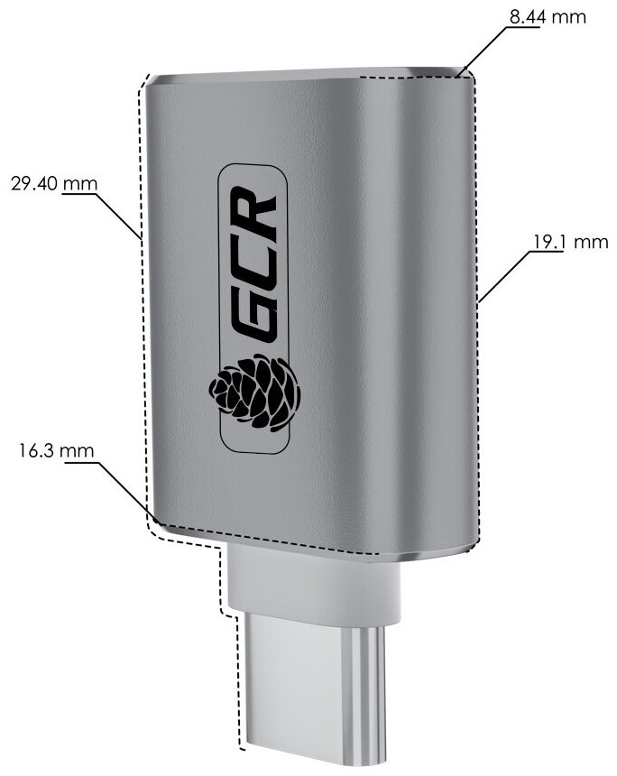 GCR Переходник USB Type C на USB 3.0, M/AF, розовый, GCR-52300 Greenconnect USB 3.2 Type-C (m) - USB 3.2 Type-AM (GCR-52300) - фото №3