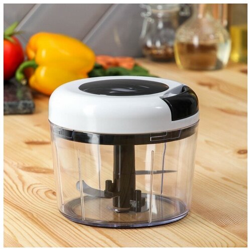 Овощерезка ручная Vegan pro, 2 насадки, цвет чёрно-белый
