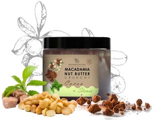 Паста орехово-шоколадная из ореха Макадамия со стевией и какао Macadamia Nut Farm, без сахара 180г