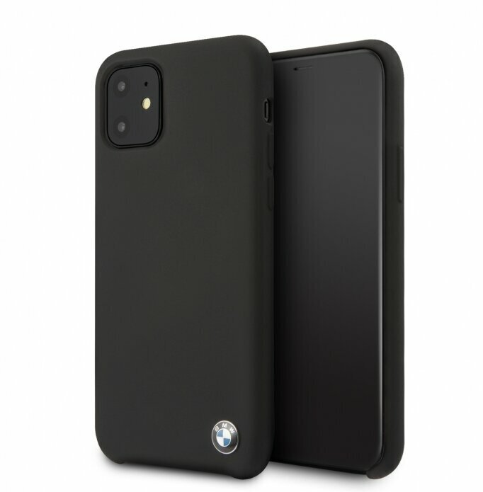 Силиконовый чехол-накладка для iPhone 11 BMW Signature Liquid Silicone Hard Black (BMHCN61SILBK)