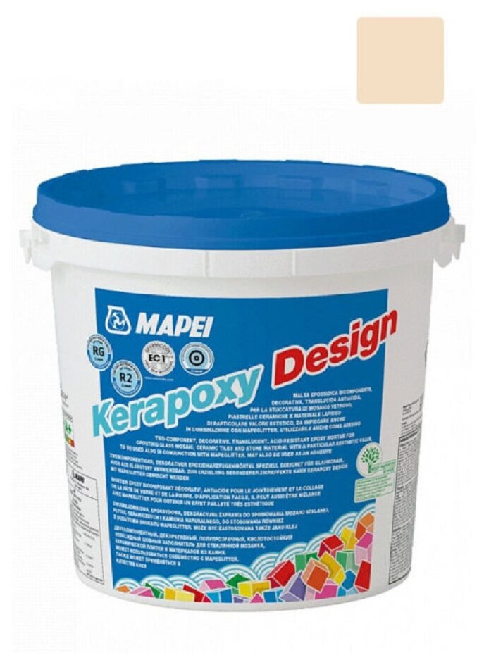 Затирка эпоксидная для швов MAPEI Kerapoxy design № 130 жасмин, 3 кг