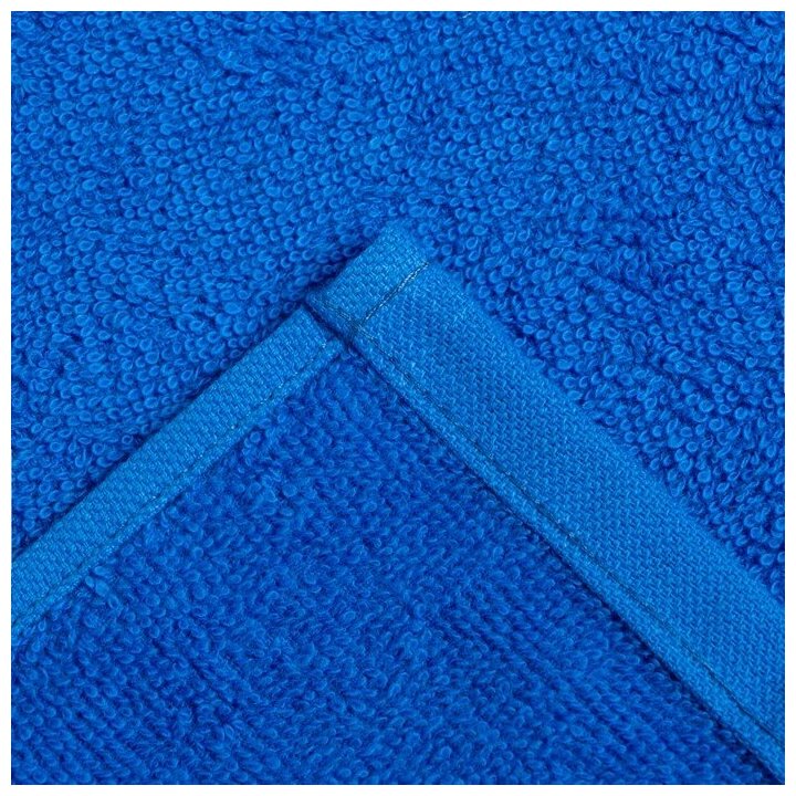 Полотенце махровое "Этель" 30*60 см, цв. синий, 100% хлопок, 340 г/м2 - фотография № 4
