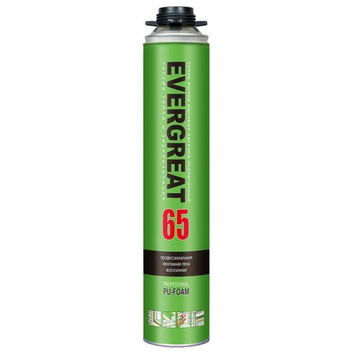 EVERGREAT Professional 65 пена полиуретановая монтажная профессиональная всесезонная 750 мл