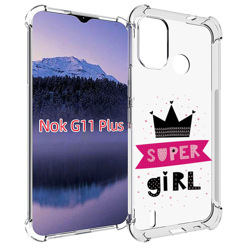 Чехол MyPads супер-девчонка женский для Nokia G11 Plus задняя-панель-накладка-бампер чехол mypads супер девчонка женский для nokia g11 plus задняя панель накладка бампер
