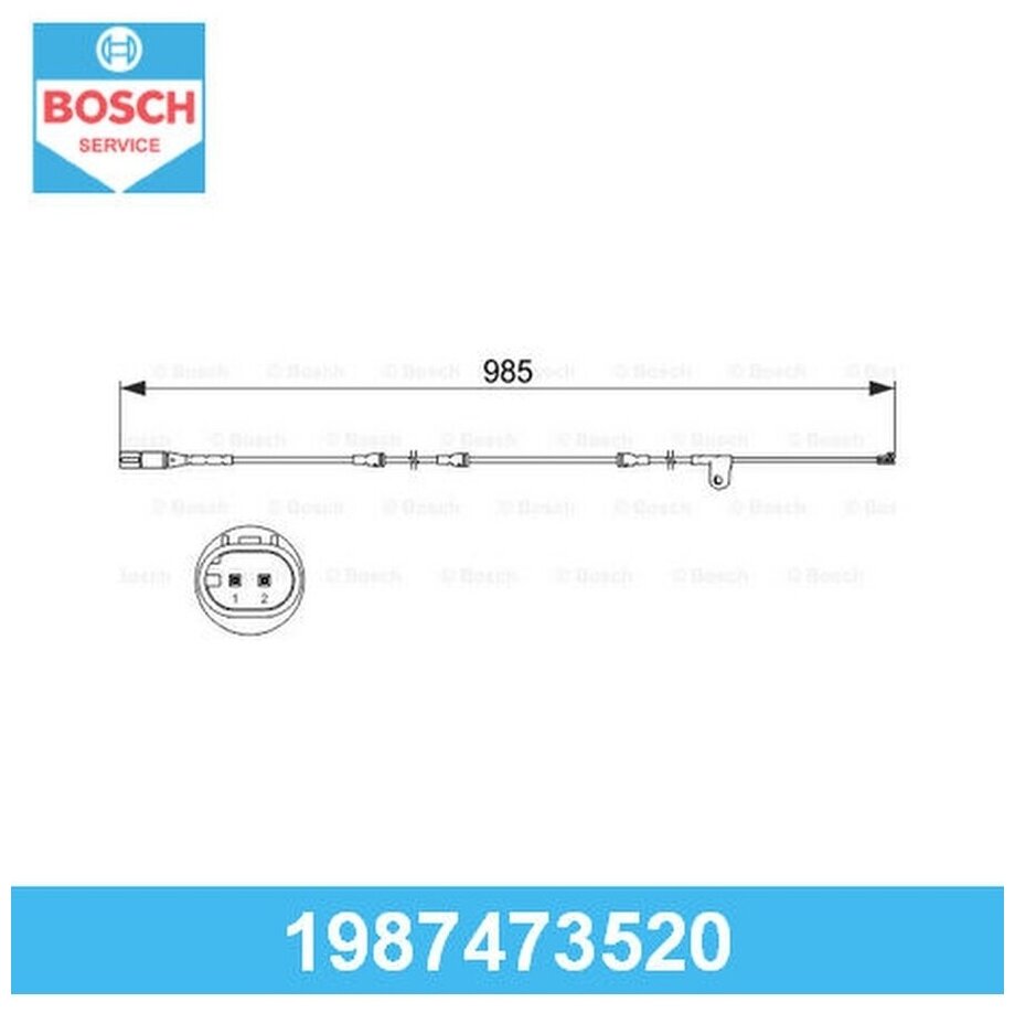 1 987 473 520_датчик Износа Колодок Передних! L985 Bmw X5/X6 08> Bosch арт. 1987473520