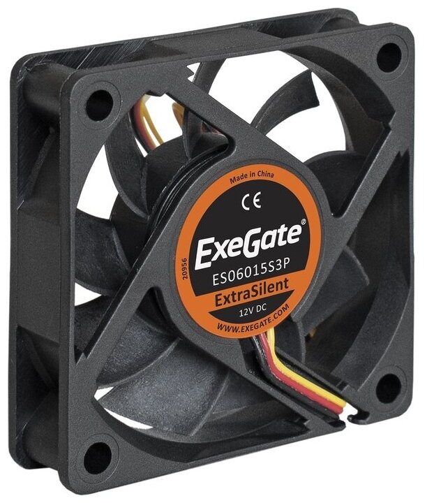 Вентилятор ExeGate ExtraSilent ES06015S3P 60 мм 3-pin, 1шт (EX283369RUS)