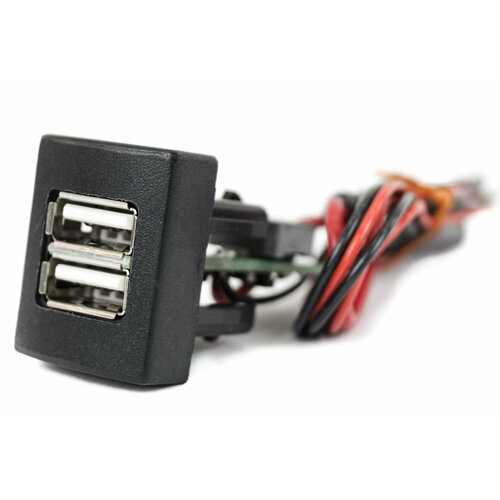 USB зарядное устройство, 2 слота на Лада Приора, Гранта, Гранта FL, Калина 2 накладка заднего бампера lada granta седан 2011 2018 г в лада гранта
