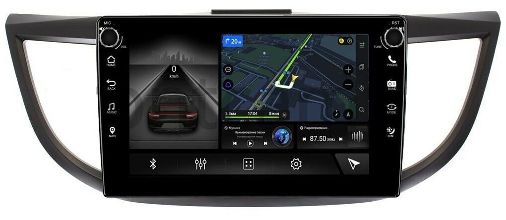 FarCar Штатная магнитола для Honda CR-V 2012-2018 - FarCar XL469M на Android 10, 8-ядер, 6Гб-128Гб, встроен 4G модем