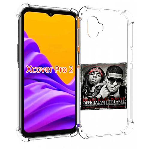 Чехол MyPads Drake - Official White Label для Samsung Galaxy Xcover Pro 2 задняя-панель-накладка-бампер