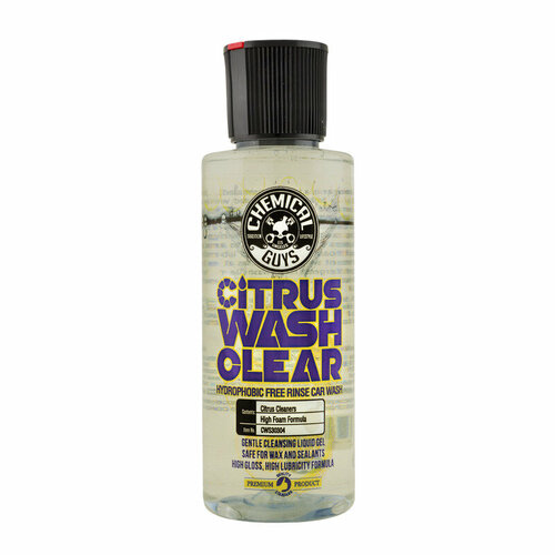 Chemical guys Шампунь для ручной мойки с гидрофобным эффектом CITRUS WASH CLEAR 118 мл.