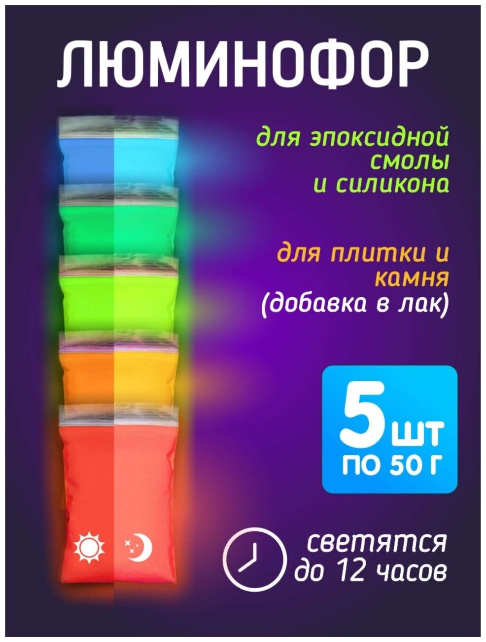 Комплект образцов цветных люминофоров 