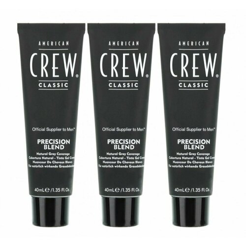 American Crew Precision Blend - Краска для седых волос пепельный оттенок 5/6 3*40 мл american crew precision blend 2 3 камуфляж для седых волос темный натуральный 40 мл