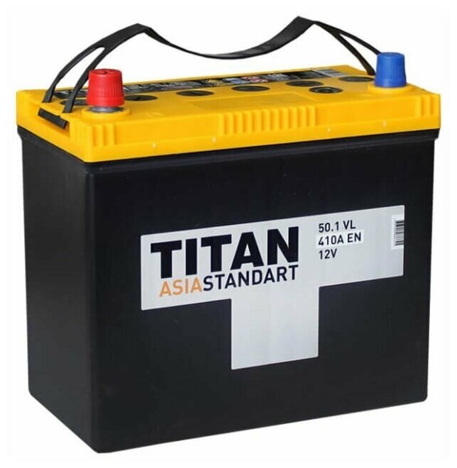 Аккумулятор titan standart asia 50 а/ч прямая 236x128x221 en430 а