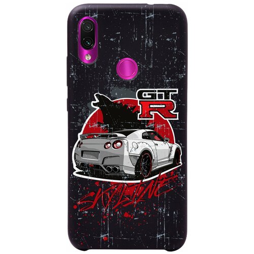 Силиконовый чехол Mcover для Xiaomi Redmi Note 7 с рисунком Машина Nissan GTR Skyline силиконовый чехол mcover на xiaomi 12x с рисунком машина nissan gtr skyline