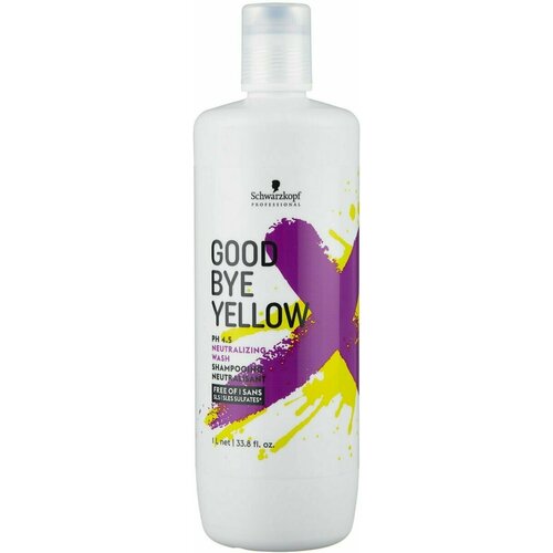 Schwarzkopf Goodbye Yellow - Нейтрализующий шампунь 1000 мл шампуни schwarzkopf professional высокопигментированный нейтрализующий шампунь goodbye yellow