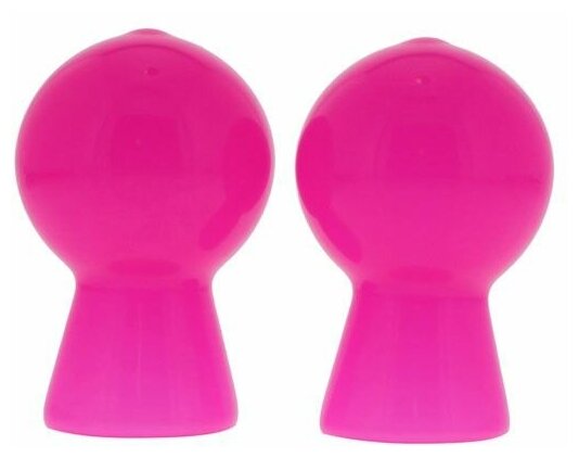Розовые вакуумные помпы для сосков NIPPLE SUCKER PAIR IN SHINY PINK