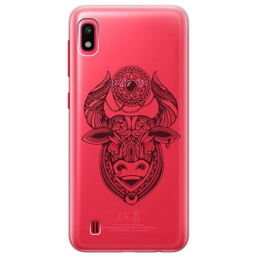 фото Ультратонкий силиконовый чехол-накладка для samsung galaxy a10 с 3d принтом "grand bull" gosso