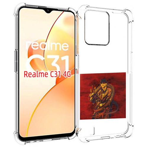 Чехол MyPads Dragonborn Big Baby Tape для OPPO Realme C31 задняя-панель-накладка-бампер чехол mypads dragonborn big baby tape для realme c33 4g задняя панель накладка бампер