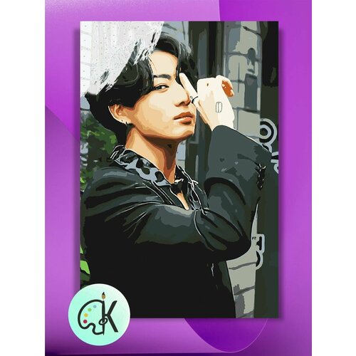 Картина по номерам на холсте BTS Jung Kook Aesthetics, 40 х 60 см картина по номерам на холсте japanese aesthetics 40 х 60 см