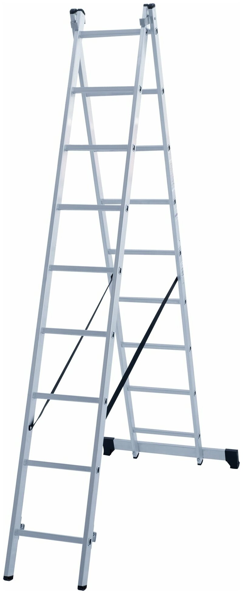 Лестница алюминиевая двухсекционная Новая Высота NV 1220 2x9