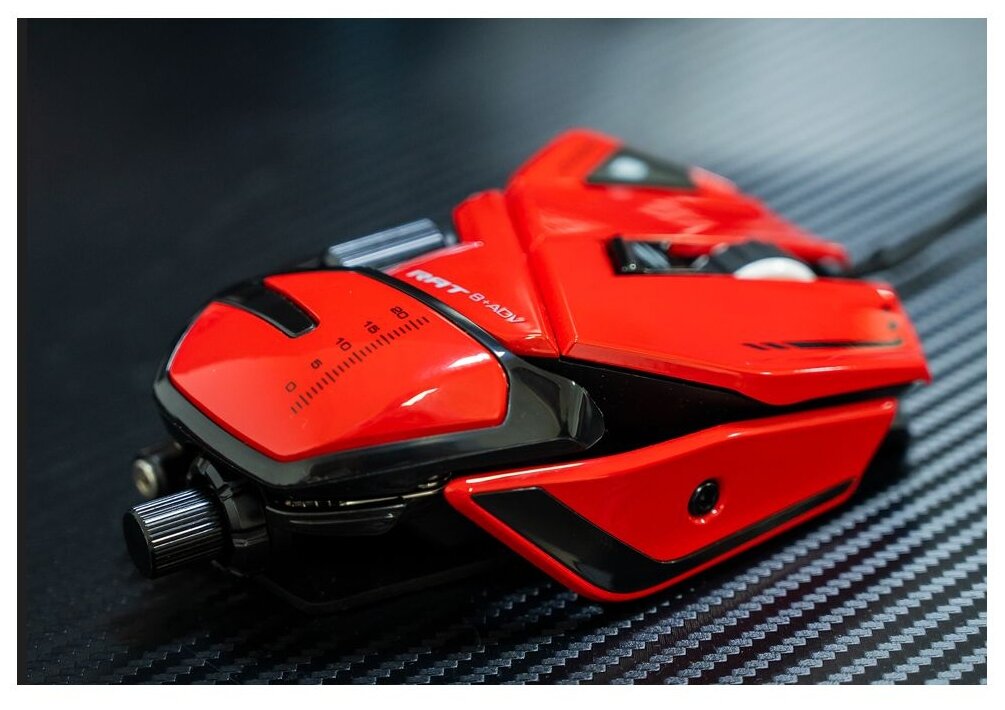 Мышь проводная Mad Catz R.A.T. 8+ ADV, USB, 20000dpi, MR06DCINRD000-0 Красный - фото №5