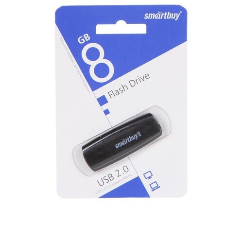 USB Flash Drive 8Gb - SmartBuy Scout Black SB008GB2SCK usb flash drive 8gb smartbuy scout black sb008gb2sck