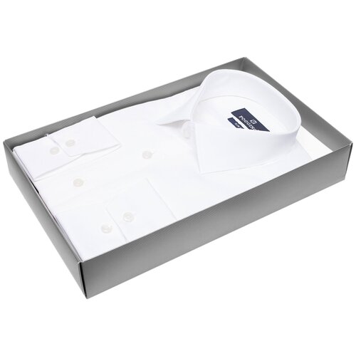 Рубашка Poggino 7011-45 цвет белый размер 50 RU / L (41-42 cm.)