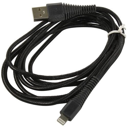Кабель SmartBuy Carbon USB - Lightning, 2 м, черный