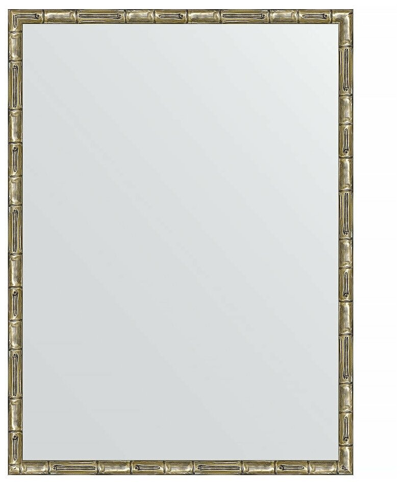 Зеркало EVOFORM Defenite 570x770 в багетной раме 24мм, серебряный бамбук BY 0642 - фотография № 1