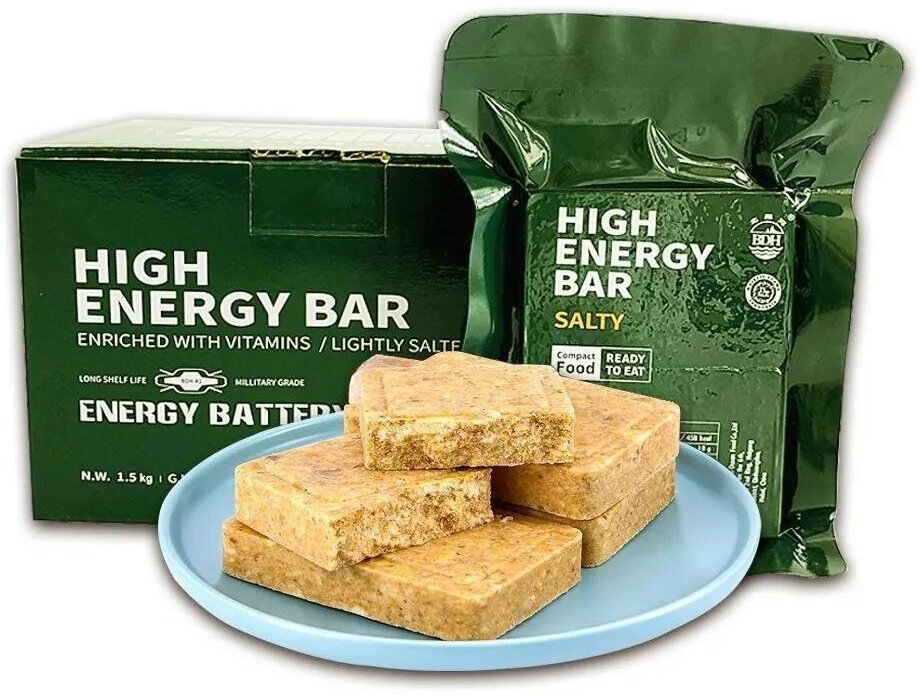 Аварийный рацион питания HIGH ENERGY BAR Salty (соленый)/еда с собой/в поход/в дорогу/сытно/просто/вкусно/полезно/завтрак/обед/ужин/готовая еда